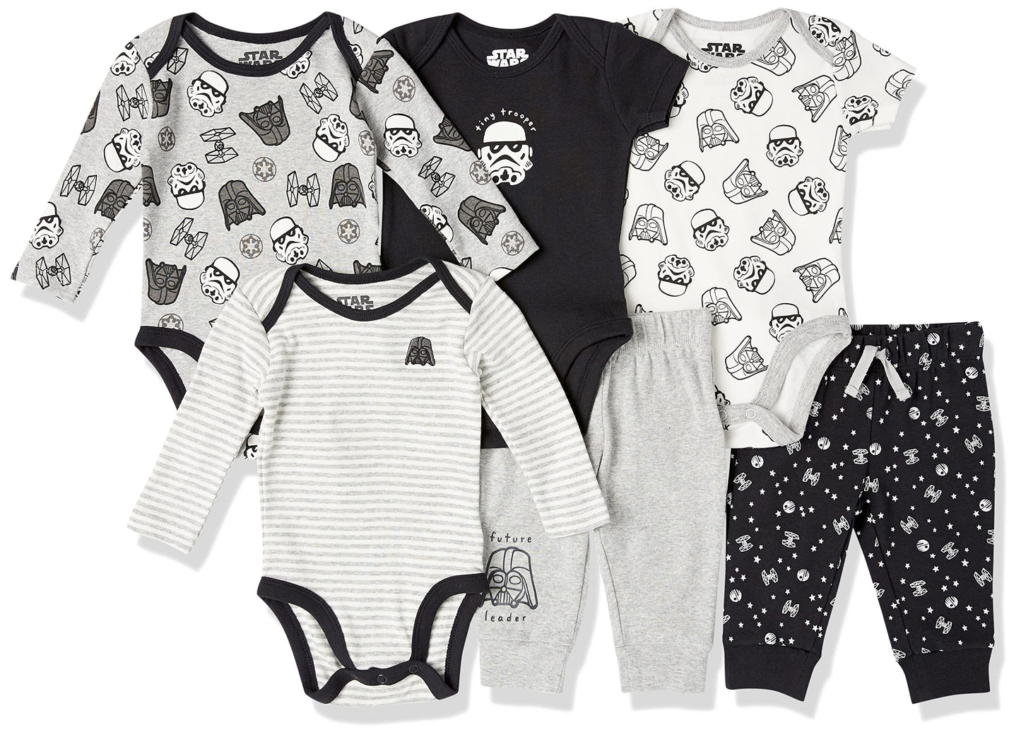 Essentials Disney | Marvel | Star Wars Unisex Baby 6-teiliges Outfit-Set, 6er-Pack