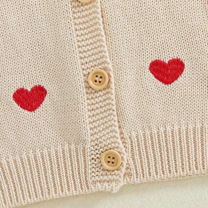 FOMOYUU Strickjacke für Kleinkinder und Neugeborene, Mädchen, langärmelig, Knopfleiste, Sweatshirt, Jacke, Herbst-Outfits