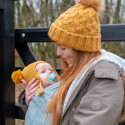 Close Caboo - Verstellbare Babytrage aus Bio-Baumwolle in Salbei - nachhaltig & weich für Säuglinge und Kleinkinder - Einheitsgröße