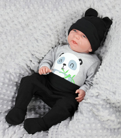 TupTam Baby Clothes Set Body Romper Hat Teddy Bear
