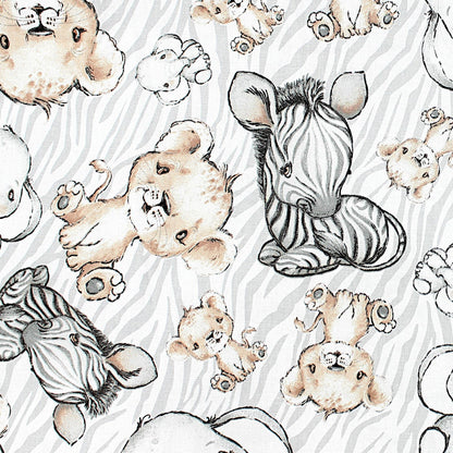 TupTam Krabbeldecke für Baby 120x120 cm - Gepolsterte Spieldecke Baby Baumwolle, XXL, OEKO-TEX, Weich & Hautfreundlich, Farbe: Wald/Beige