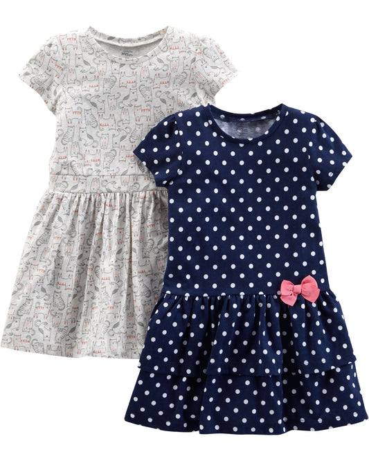 Simple Joys by Carter's Baby Girls' Casual Dress (Pack of 2)