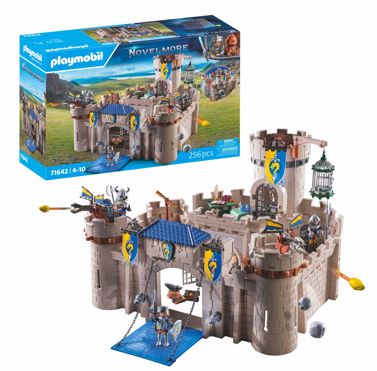 PLAYMOBIL Novelmore 71642 Arwynns Castle, Knight's Castle, Includes Three Knights and Numerous Accessories for Realistic Battles, Action-packed Toy for Children from 4 Years