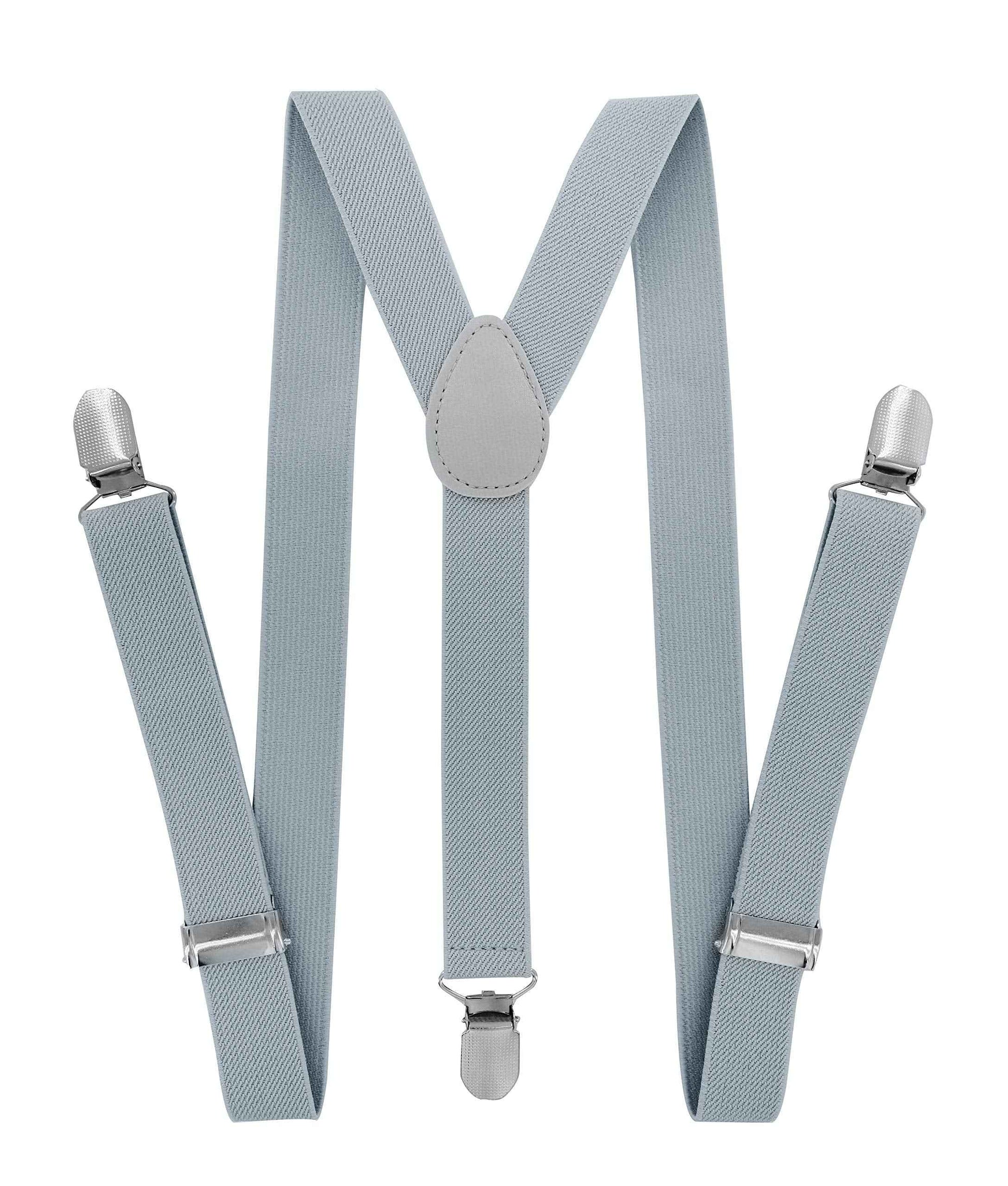 axy HTK25-1 Children's Boys Braces Y Shape Wide 2.5 cm with 3 Strong Clips Can be Combined with Bow Tie Plain Colours