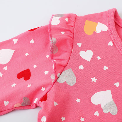 FILOWA Kleider für Mädchen Kinder Einhorn Blumen Stickerei Herz Druck Tier Sommerkleid Cartoon Kinderkleider Embroider Baumwolle Mädchenkleid Lange/Ärmellos Lässige Geburtstag Kinderkleidung,Gr.92-128