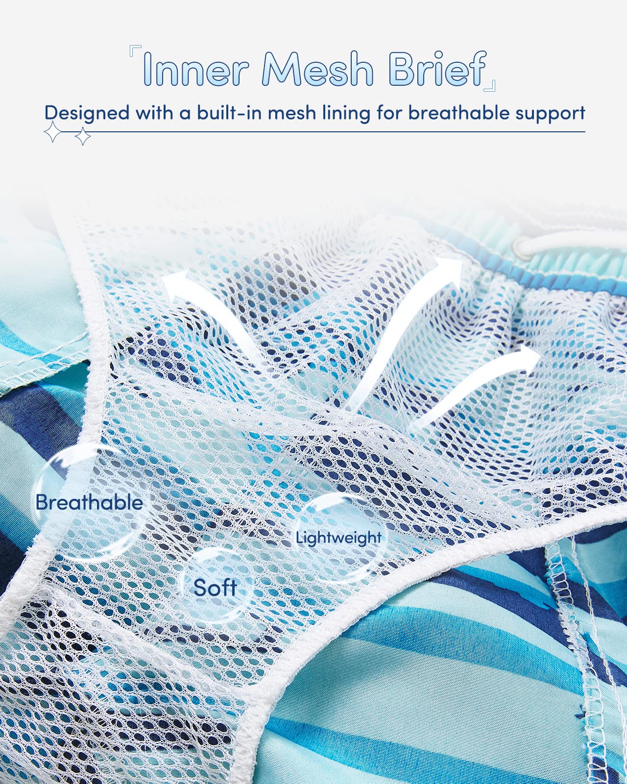 Domee Jungen Badehosen Badeshorts Schnelltrocknend Schwimmhose mit Netzfutter Verstellbarer Kordelzug