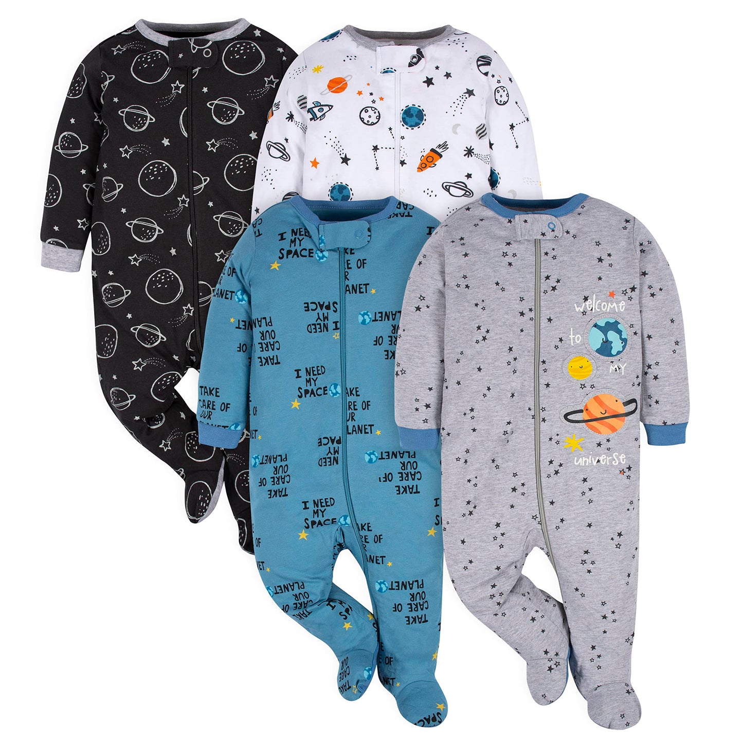 Gerber Baby Jungen Sleep ‚N Play Socken Baby und Kleinkind Schläfer 4er Pack