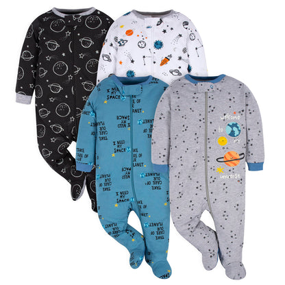Gerber Baby Jungen Sleep ‚N Play Socken Baby und Kleinkind Schläfer 4er Pack