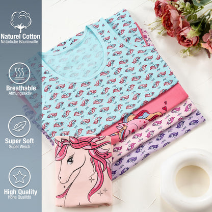 LOREZA ® 5 Mädchen Baumwolle Unterhemden Tank Top Kinder - Gr. 92-170
