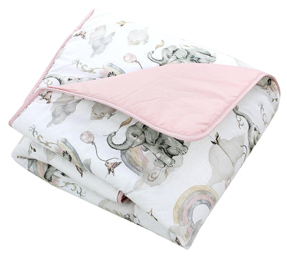TupTam Krabbeldecke für Baby 120x120 cm - Gepolsterte Spieldecke Baby Baumwolle, XXL, OEKO-TEX, Weich & Hautfreundlich, Farbe: Wald/Beige - Meloni2