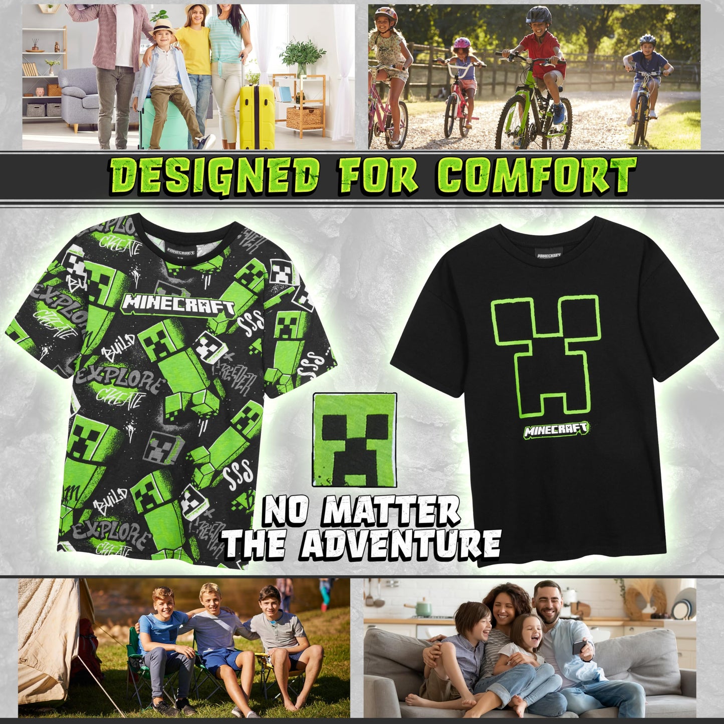 Get Trend T-Shirts für Jungen Teenager Einzeln oder im 2er Pack Weich Tshirt Kurzarm Gamer T Shirt Kinder Geschenk