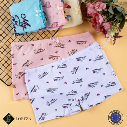 LOREZA ® 10er Pack Mädchen Pantys Boxershorts Unterwäsche aus Baumwolle - Gr. 92-170