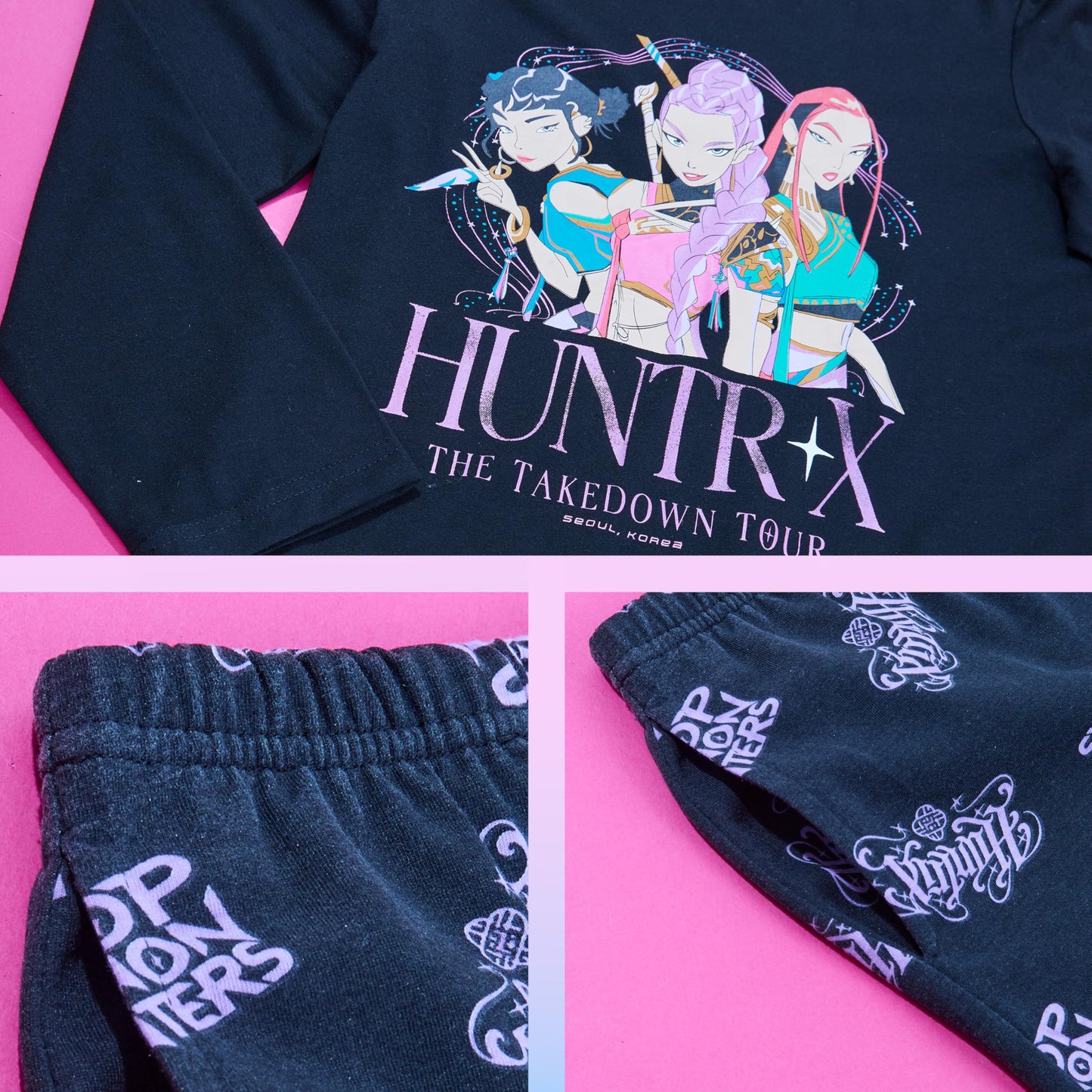 KPop Demon Hunters Girls Teens 5-14 Soft Fabric Pyjamas Set Anime Demon Hunter Merch Gifts for Kids