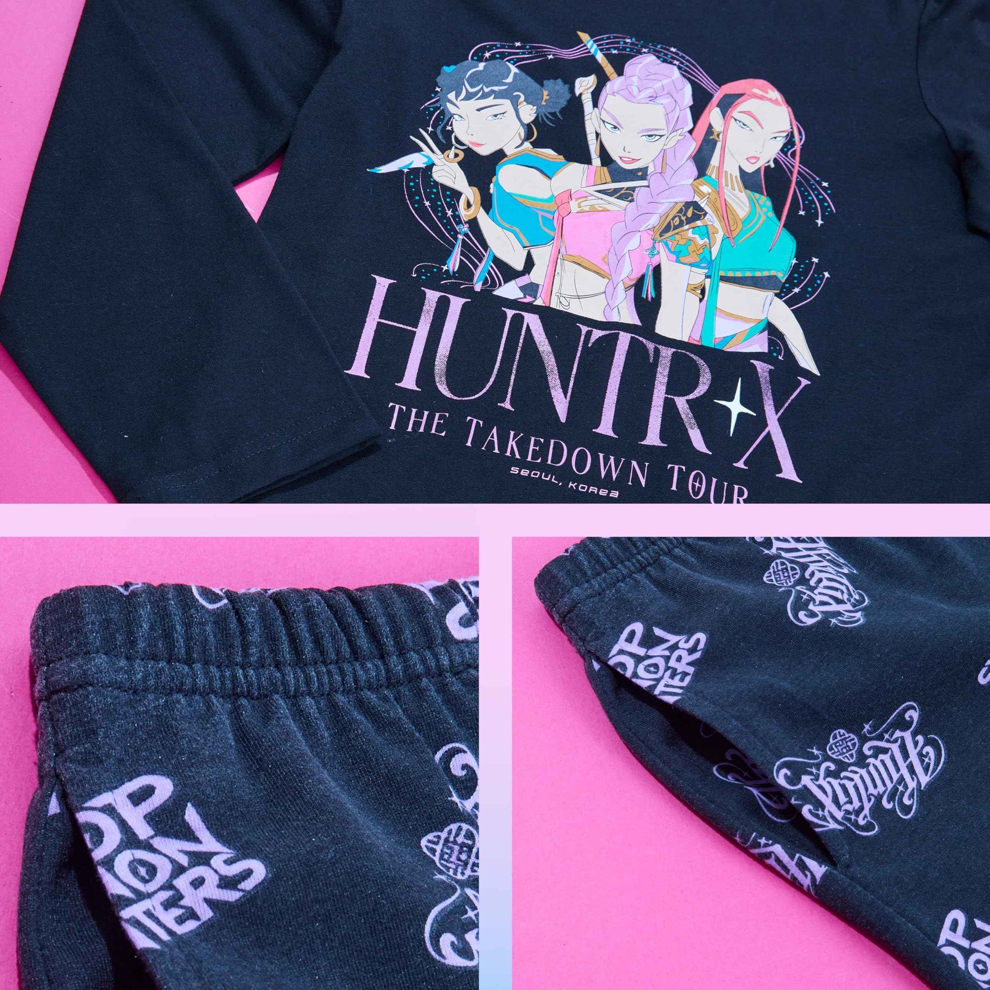 KPop Demon Hunters Girls Teens 5-14 Soft Fabric Pyjamas Set Anime Demon Hunter Merch Gifts for Kids