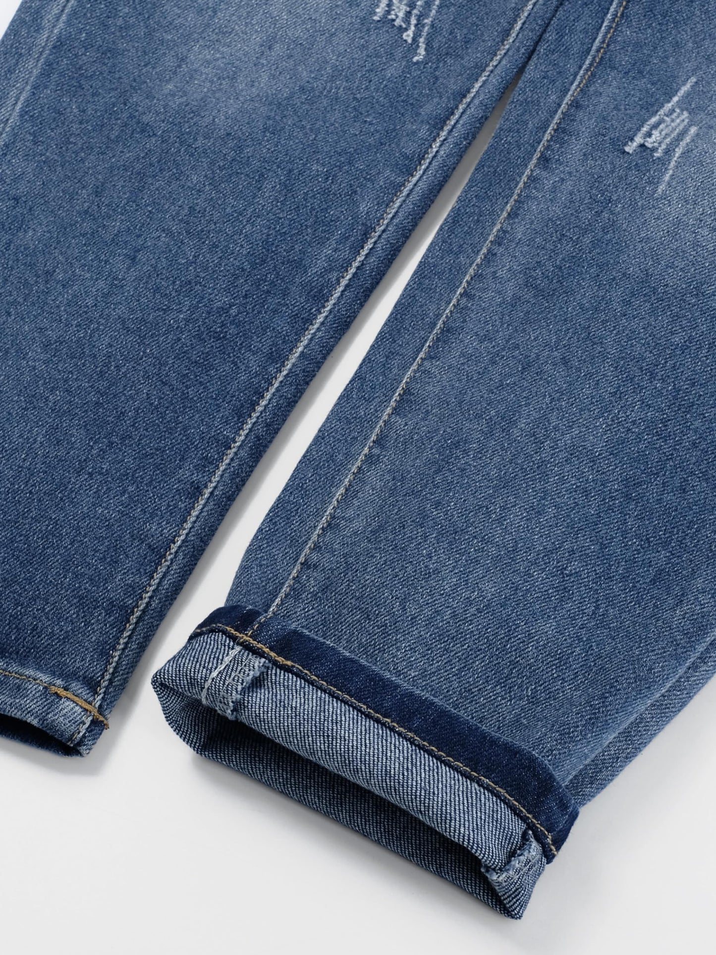 YoungSoul Jungen Jeanshosen - Jeans mit Abschürfungen - Kinder Hose mit elastischem Bund Gr. 128-176