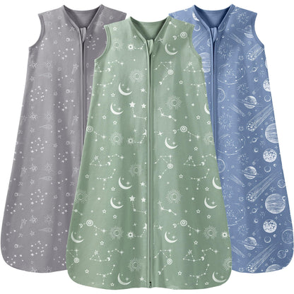Unnivoll Baby Winter Sleeping Bag, 2.5 Tog, Baby Sleeping Bag, 0-6 Months, Cotton Baby Sleeping Bag, Newborn Winter Sleeping Bag, Baby, Warm and Soft, 67 cm, for Boys and Girls, Green