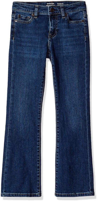 Essentials Mädchen Schmal geschnittene Bootcut-Jeans aus Stretch