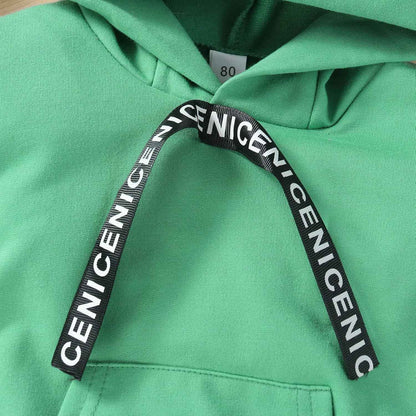 Zweiteiliges Herbst-Outfit für Kinder, Mädchen, 2-teilig, mit Kapuze, einfarbig, Sweatsuit-Set, Kleinkinder, Ausgehen, Western-Trainingsanzug, Jogginganzug, Jogginganzug, Jogginganzug, gemütliches