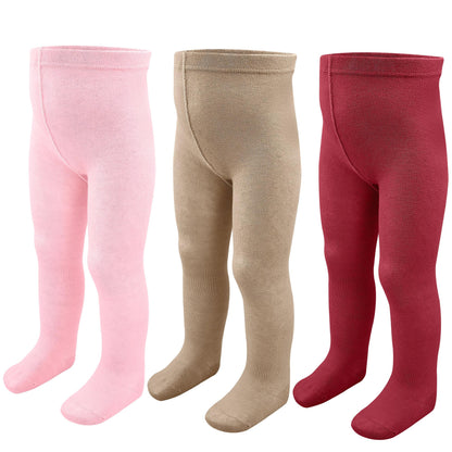 Baby Tights Children's Tights for Girls Boys Cotton Children's Tights 3 Pairs Crawling Tights Stockings Leggings 0-24 Months