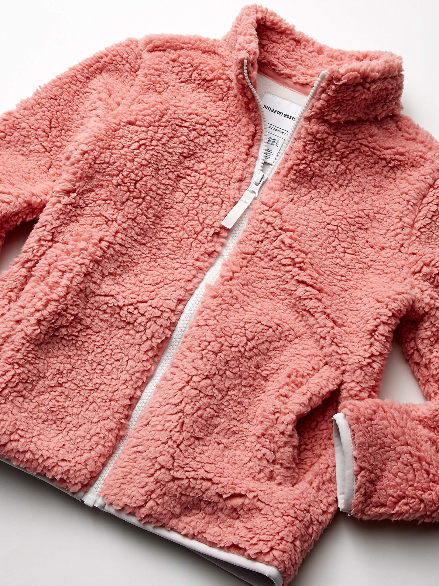 Amazon Essentials Mädchen Sherpa-Fleecejacke mit durchgehendem Reißverschluss