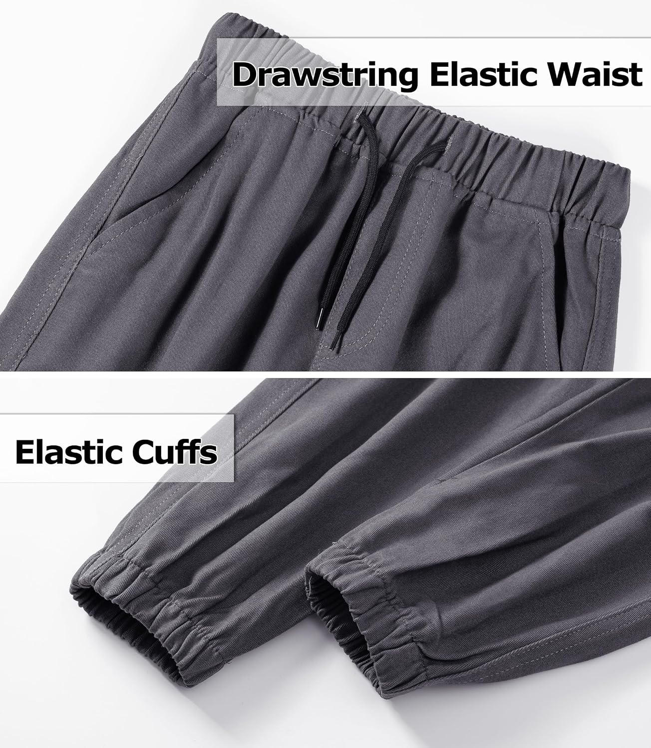 LAUSONS Pants for Boys Cargo Pants Children's Pants Cargo Jogging Pants Leisure Pants with Elastic Band 