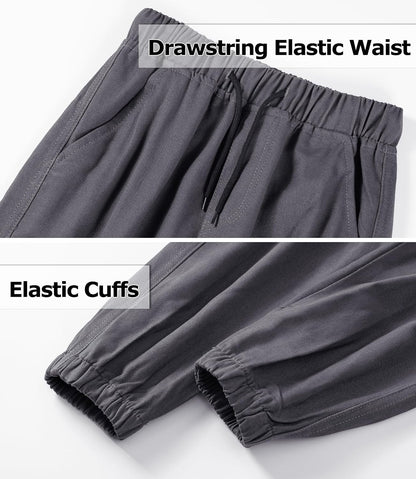 LAUSONS Pants for Boys Cargo Pants Children's Pants Cargo Jogging Pants Leisure Pants with Elastic Band 
