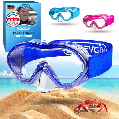 KIDVERSE Schnorchelset Kinder - Taucherbrille mit Schnorchel - Panorama Taucherbrille mit Nase - Kindertaucherbrille Alternative Schnorchelmaske