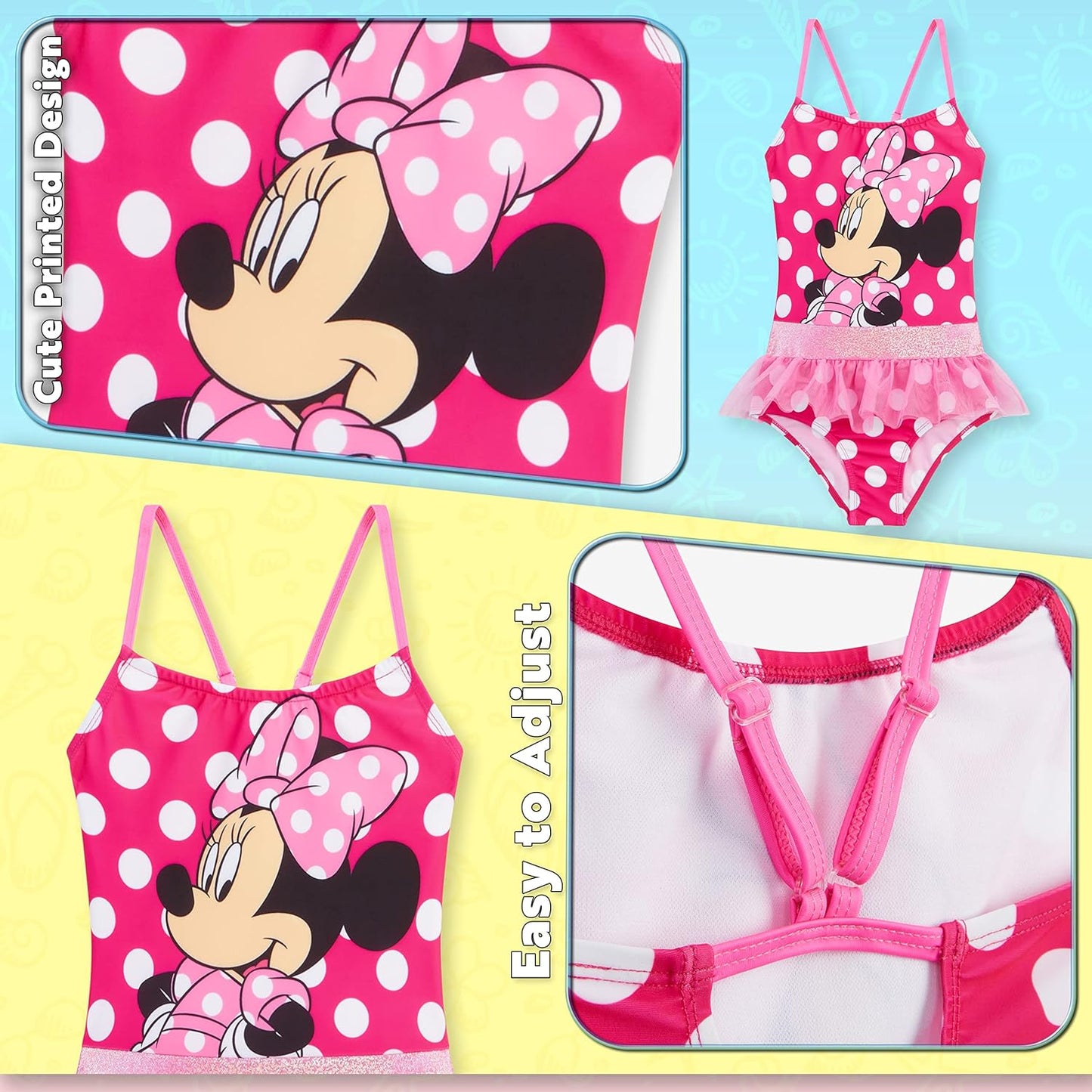 Disney Mädchen einteiliger Badeanzug, Bademode, Geschenke für Mädchen