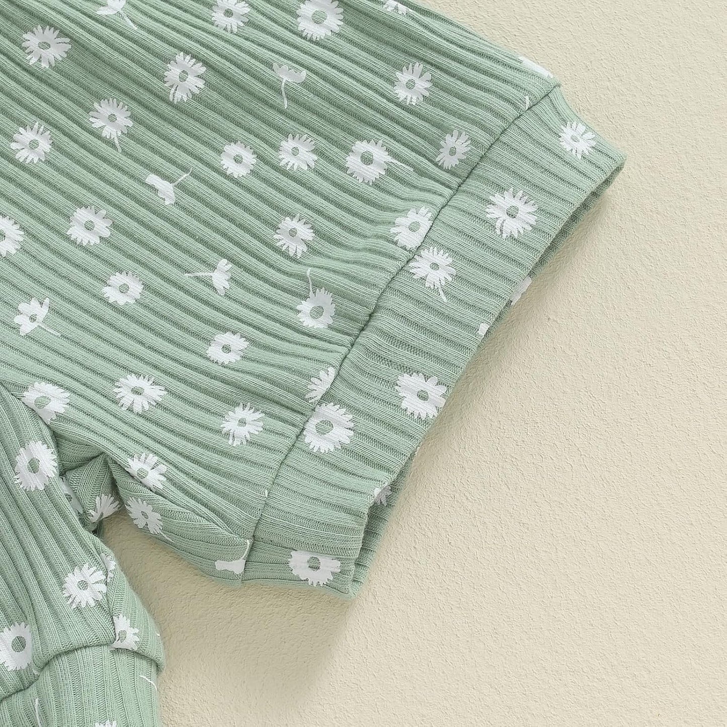 3tlg Baby Mädchen Sommer Kleidung Set Rüschen Kurzarm Strampler + Rüschen Shorts + Stirnband Babyset Weiche Neugeborene Ausgehen Outfit