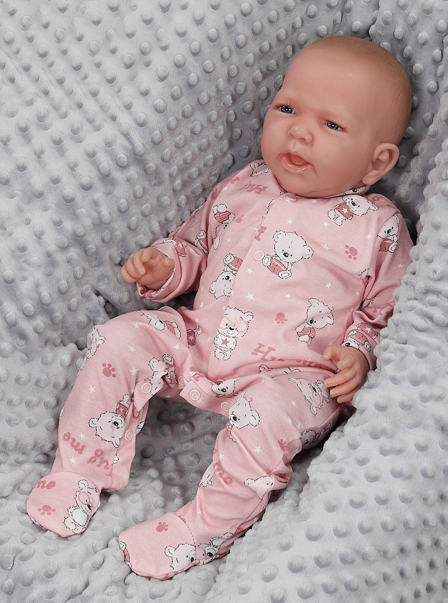 TupTam Baby Mädchen Schlafstrampler mit Fuß 3er Pack