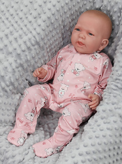 TupTam Baby Mädchen Schlafstrampler mit Fuß 3er Pack