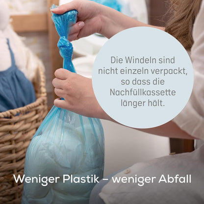 Angelcare Original Dress-Up XL Windeleimer, 5 x weniger Folienverbrauch, Umweltfreundlicheres System mit 1 Nachfüllkassette