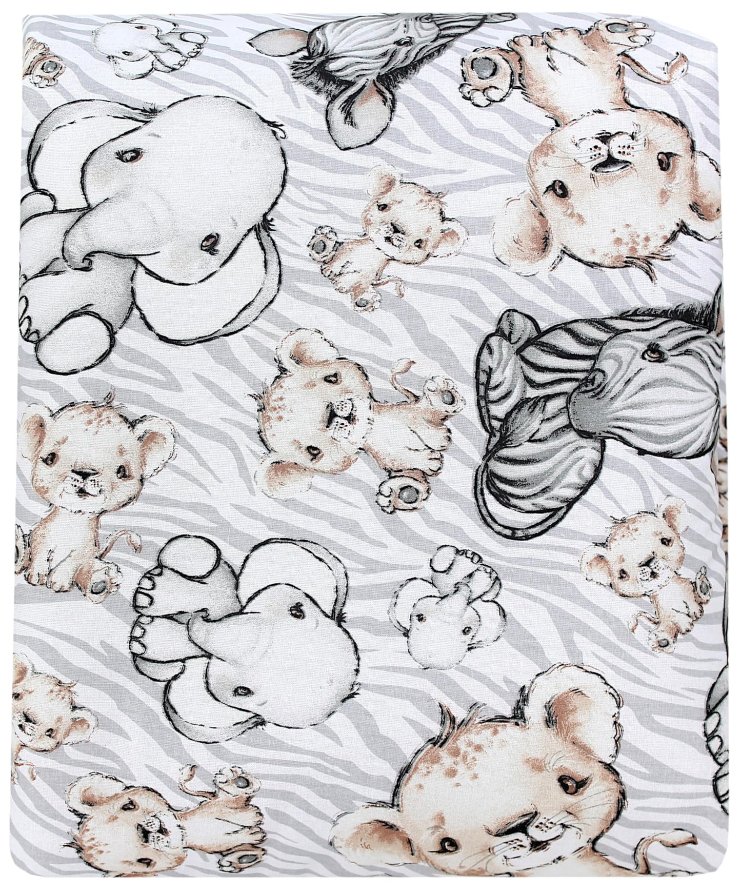 TupTam Krabbeldecke für Baby 120x120 cm - Gepolsterte Spieldecke Baby Baumwolle, XXL, OEKO-TEX, Weich & Hautfreundlich, Farbe: Wald/Beige