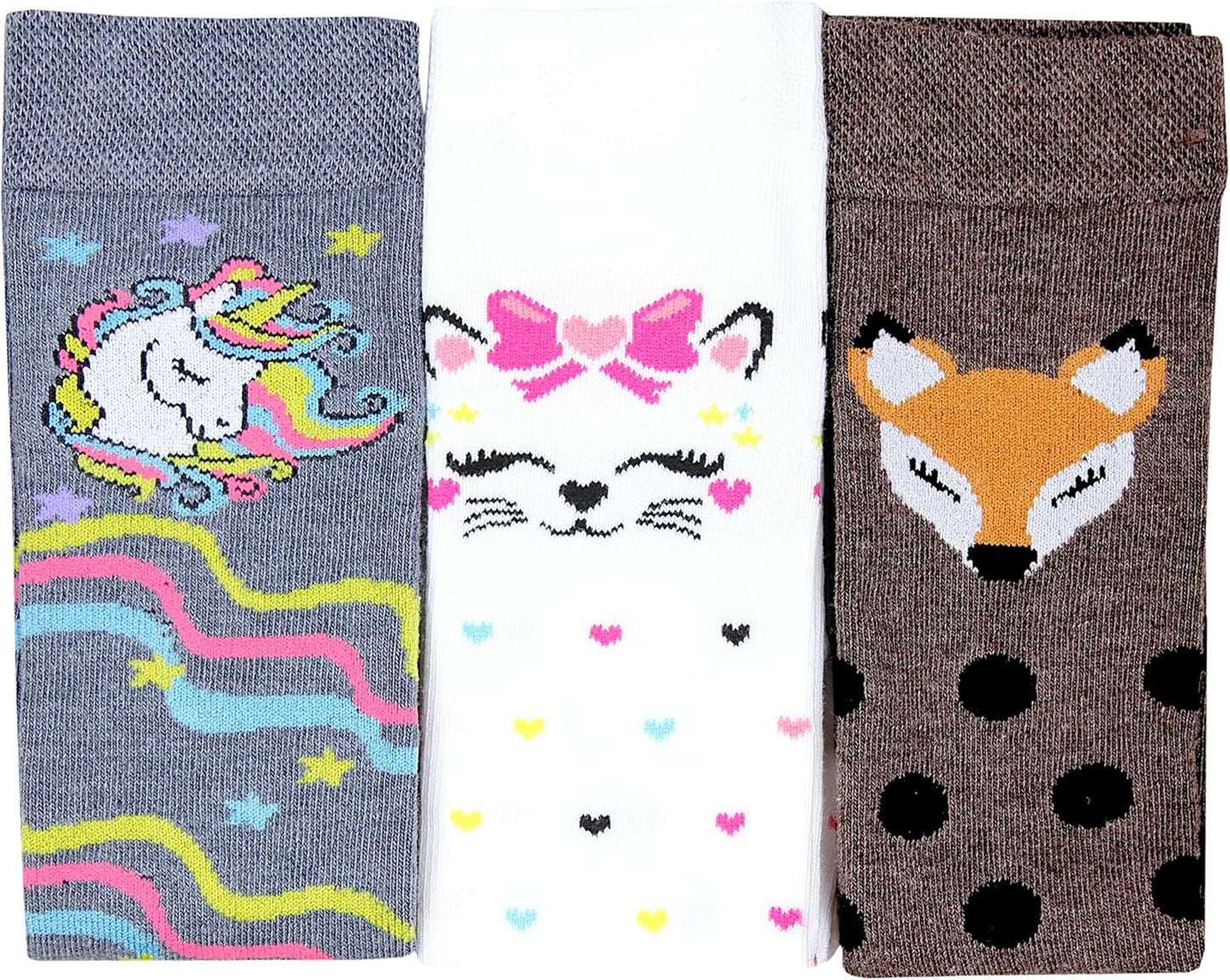 TupTam Mädchen Kniesocken, gemustert, 3er-Pack
