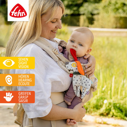 Fehn Knister-Seestern – Activity-Rascheltier zum Greifen & Lauschen | Fördert Sinne und Motorik – zum Geräusche erzeugen und Spielen – für Babys und Kleinkinder ab Geburt