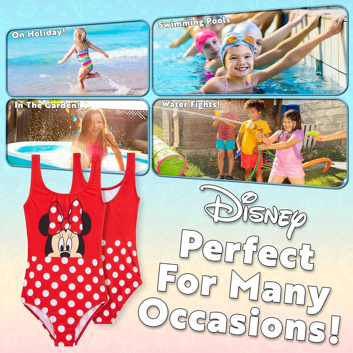 Disney Mädchen einteiliger Badeanzug, Bademode, Geschenke für Mädchen