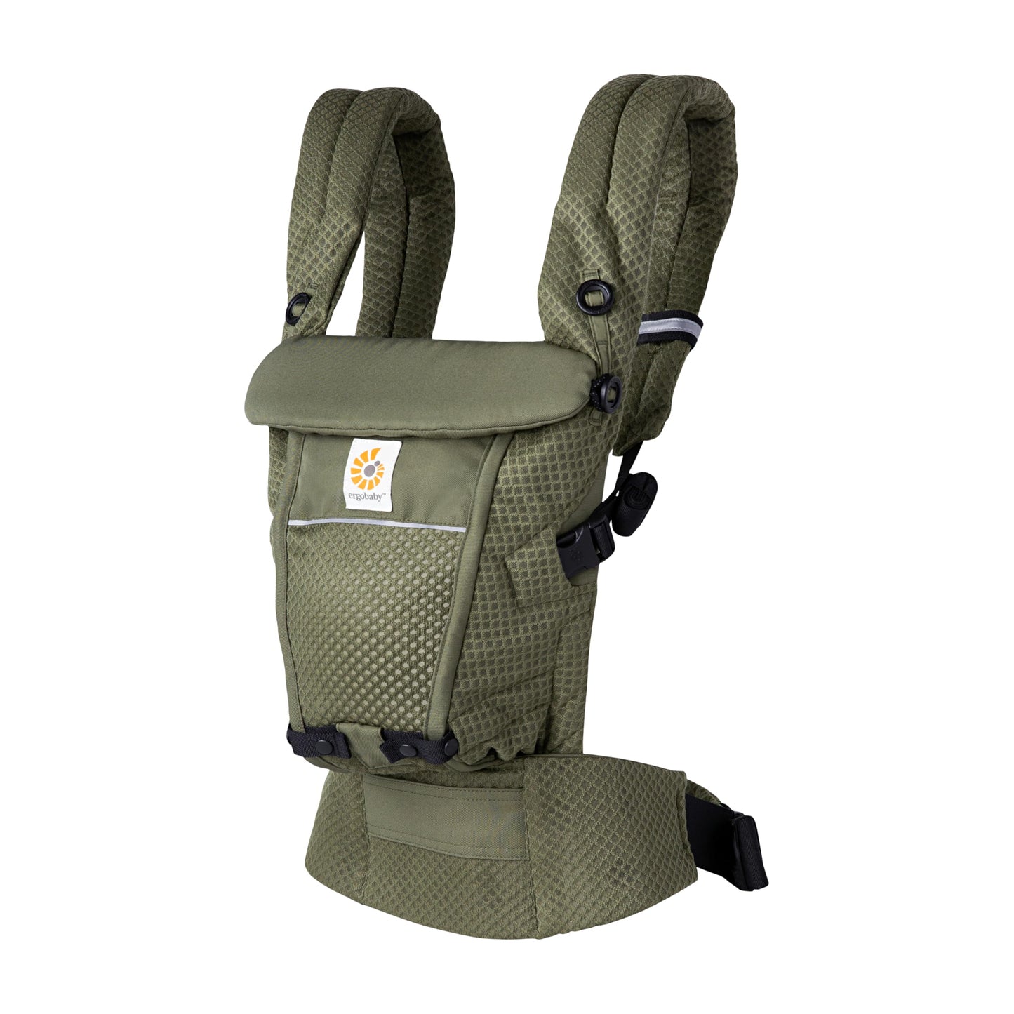 Ergobaby Adapt Babytrage für Neugeborene ab Geburt, 3-Positionen SoftFlex Mesh Ergonomische Babybauchtrage Rückentrage Baby-Tragetasche, Natural Beige, 1 Einheit