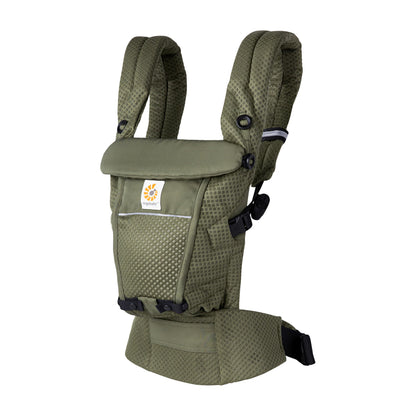 Ergobaby Adapt Babytrage für Neugeborene ab Geburt, 3-Positionen SoftFlex Mesh Ergonomische Babybauchtrage Rückentrage Baby-Tragetasche, Natural Beige, 1 Einheit