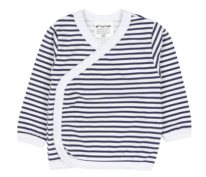TupTam Baby Jungen Langarm Wickelshirt Baumwolle 5er Set