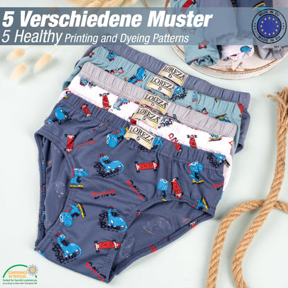 LOREZA ® 10 Pack Jungen Slips aus Baumwolle Unterhosen Größe 92-158