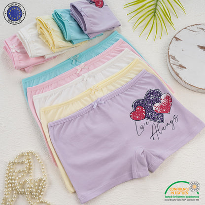 LOREZA ® 10er Pack Mädchen Pantys Boxershorts Unterwäsche aus Baumwolle - Gr. 92-170