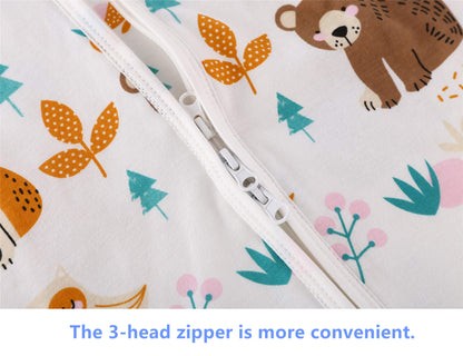 Chilsuessy Summer Baby Sleeping Bag, Small Children’s Sleeveless Pyjamas for Summer and Spring, 100 % Cotton