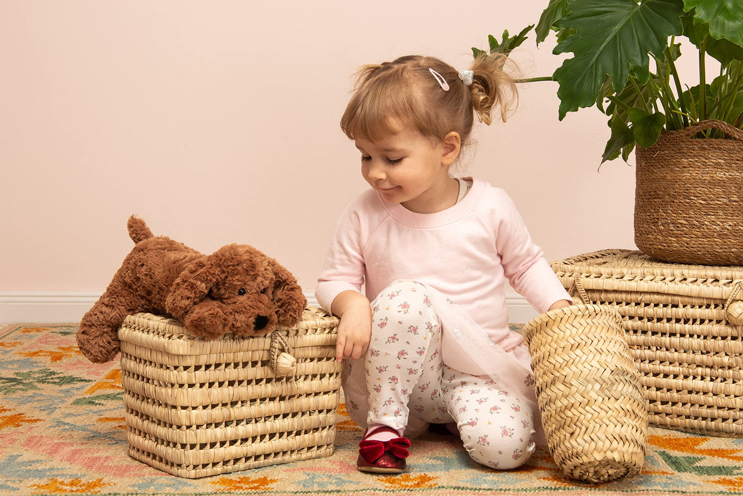 Teddy Hermann 92893 Schlenker-Hund 40 cm, Kuscheltier, Plüschtier