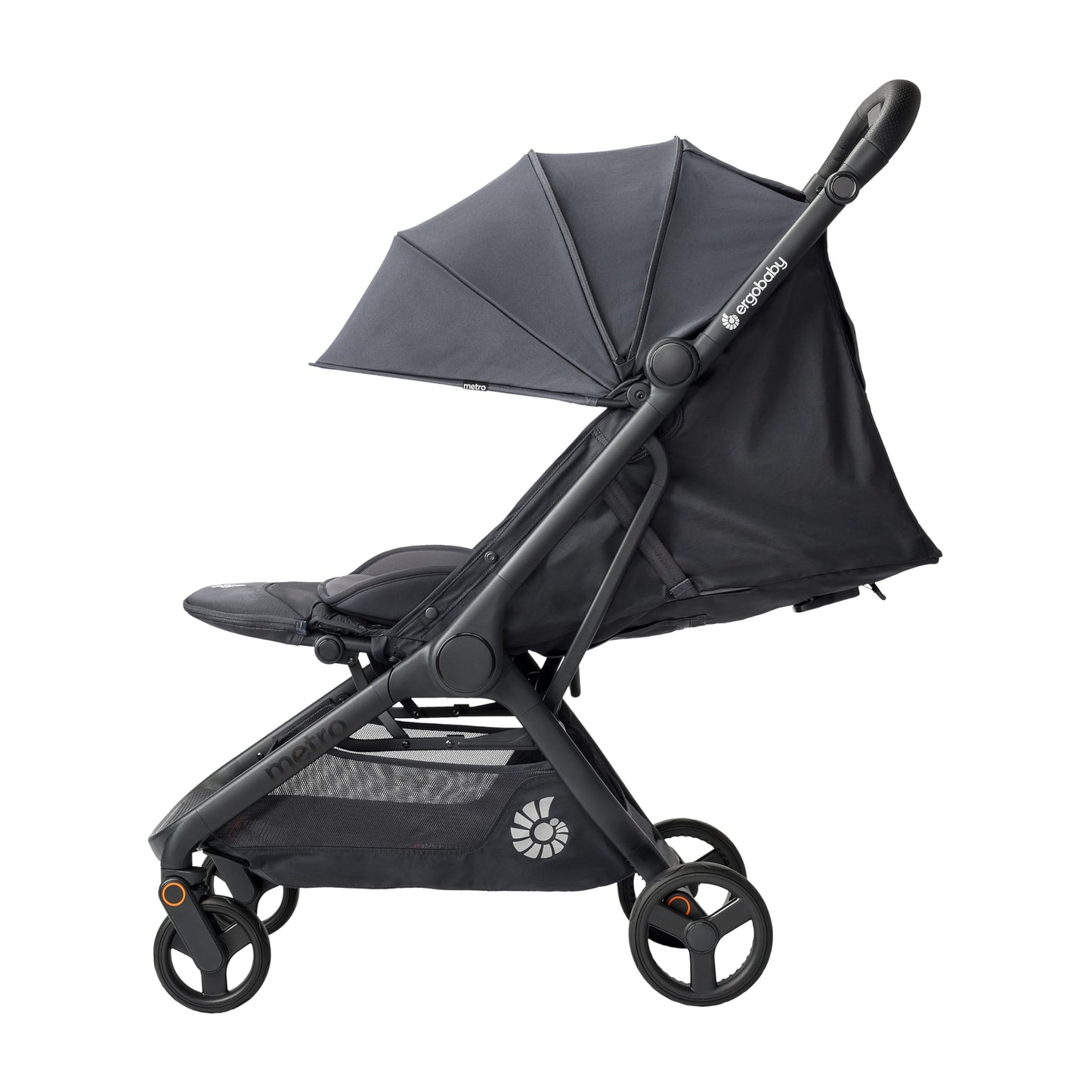 Ergobaby Metro3 Kinderwagen Buggy mit Liegefunktion, Baby-Buggy ab Geburt bis 22kg (0-4 Jahre), Zusammenklappbar und Autositz Kompatibel, höhenverstellbarer Griff, ergonomischer Sitz, Graphite Grey