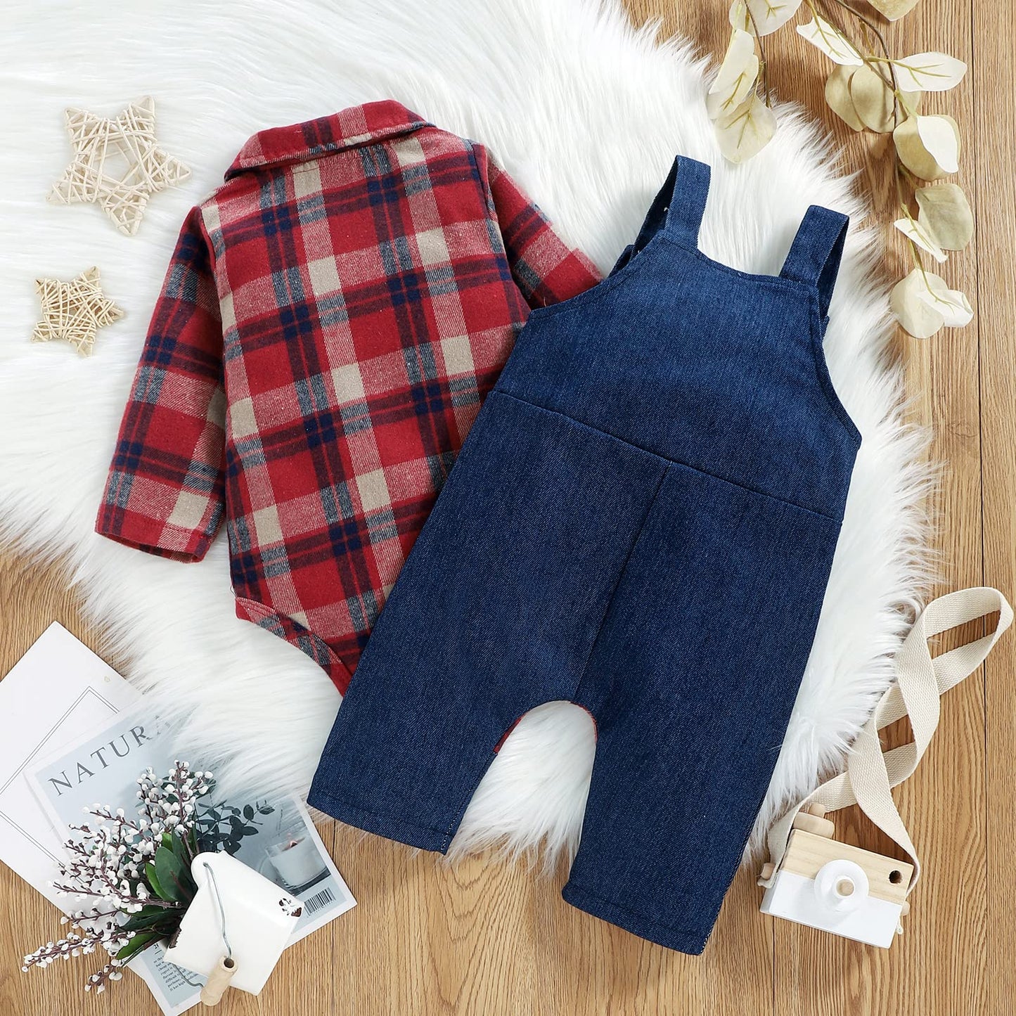 Baby Jungen Kleidung Strampler Latzhose Set Kleidung Sets für Jungen Baby Set Neugeborenes Geschenk