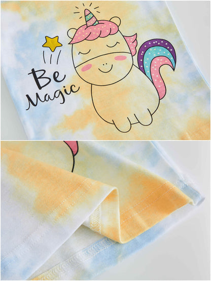 LOLPIP Mädchen Pyjamas 100% Baumwolle Schlafanzug für Kinder Schlafkleidung Langarm 4 Stück Set 1-12 Jahre