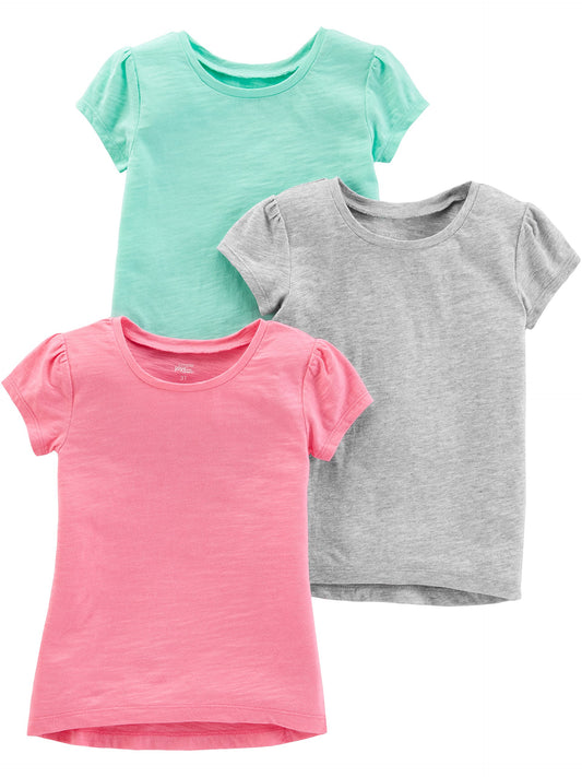 Simple Joys by Carter's Baby-Mädchen Fashion-t-Shirts (3er Pack)
