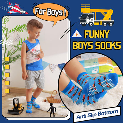 Welwoos 12 Paare Stoppersocken Kinder Baby Jungen Antirutschsocken Kinder Anti Rutsch Rutschfeste Baumwolle Socken