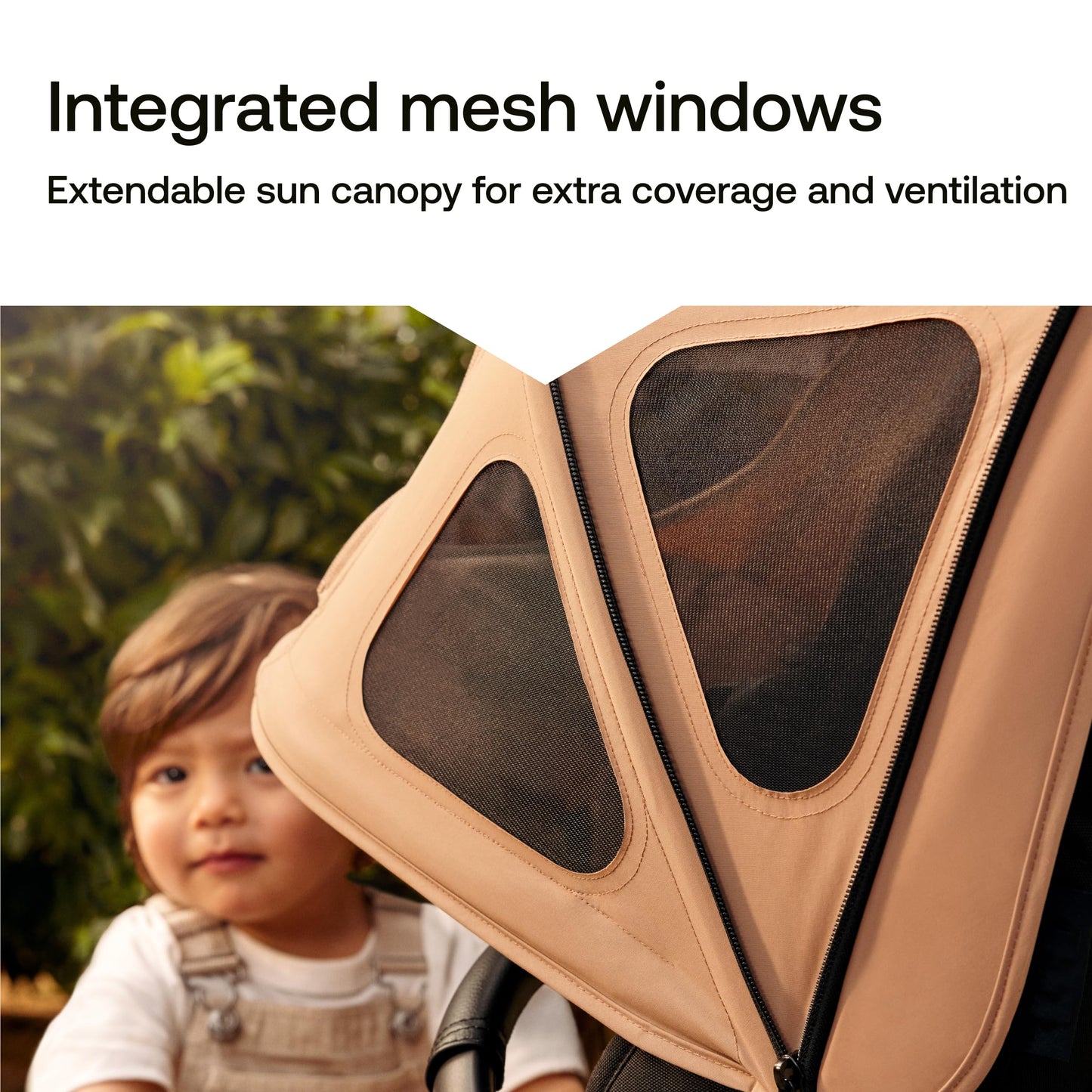 Bugaboo Dragonfly Sonnendach mit Lüftungsfenstern, ausziehbar für zusätzlichen und optimalen Sonnenschutz, wasserabweisend, Deep Indigo