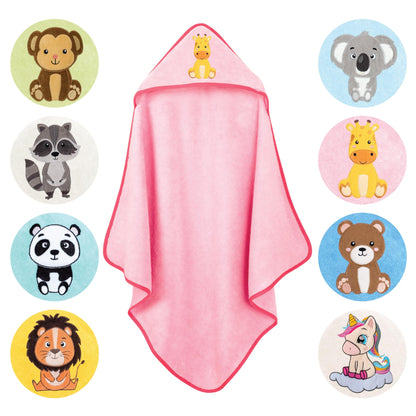 LAYNENBURG Premium Kapuzenhandtuch Baby - Badehandtuch aus 100% Baumwolle - Oeko TEX - Handtuch mit Kapuze für Neugeborene & Kinder - Badetuch, Babyhandtuch Mädchen, Jungen (Waschbär 80 x 80cm)